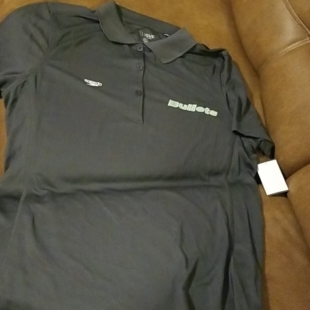 Clique dry fit gray polo shirt